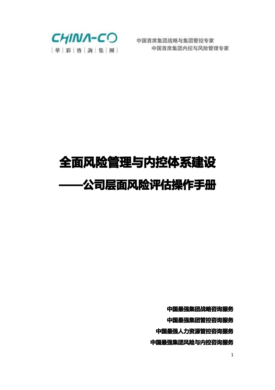 华彩集团-公司层面风险评价操作手册_第1页