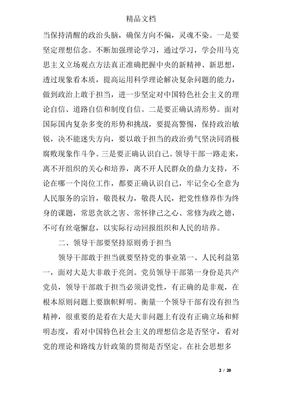 单位一把手担当作为方面存在问题_第2页