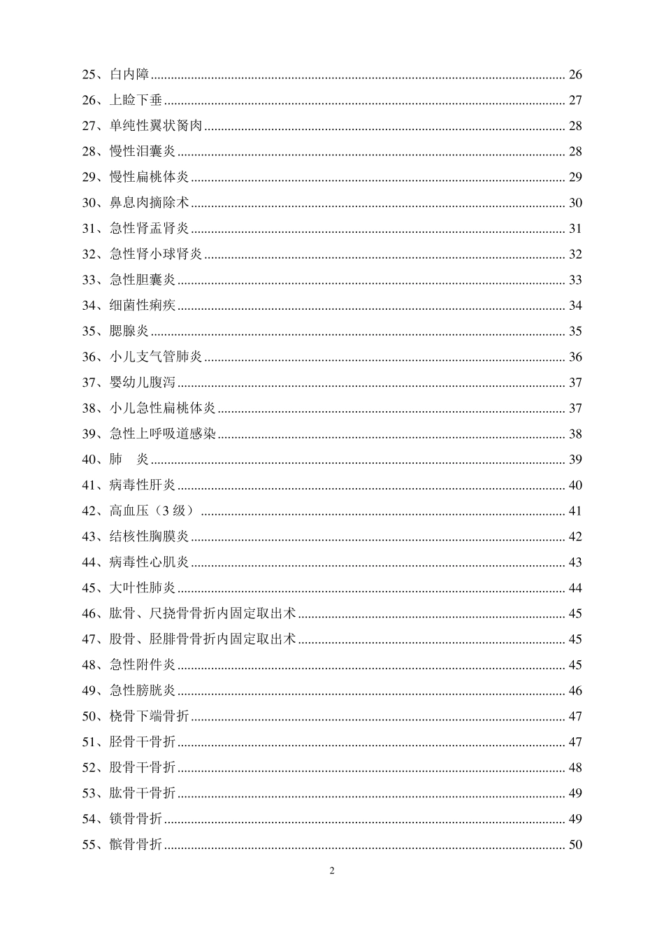 单病种出入院判定标准_第2页