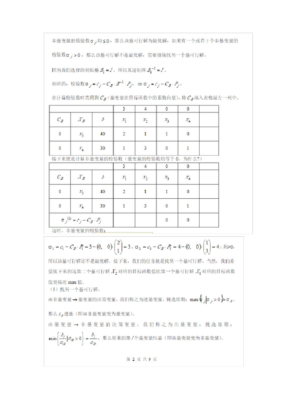 单纯形法习题详解-单纯形法练习题_第3页