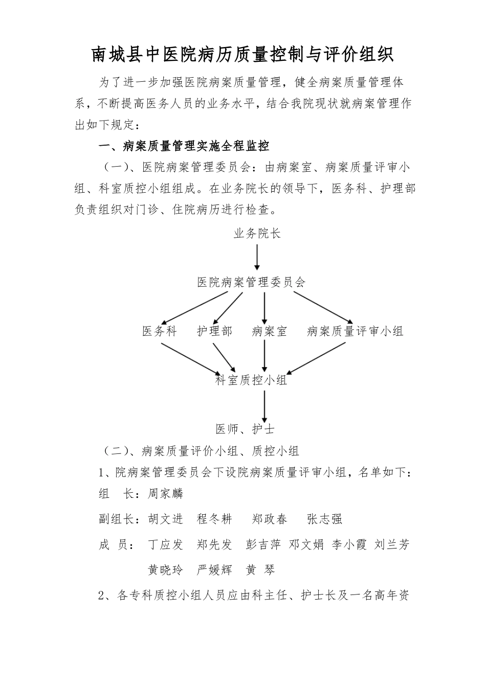 南城中医院病历质量控制与评价组织_第1页