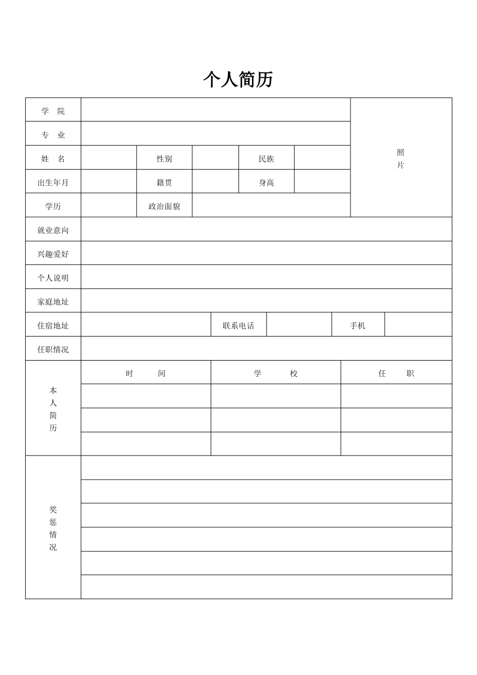 博士联系导师简历模板_第2页