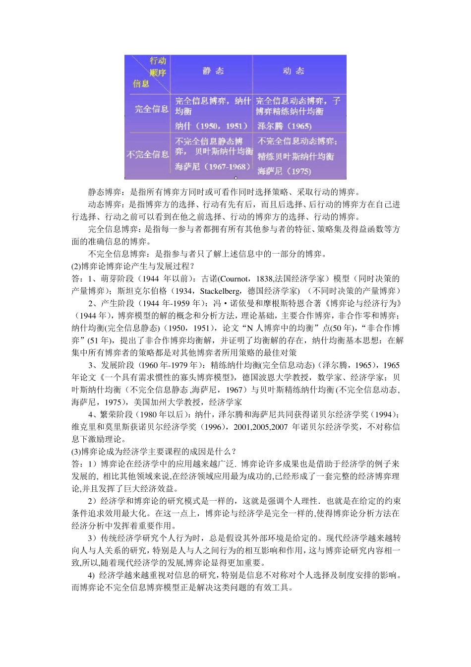 博弈论名词解释和简答_第3页