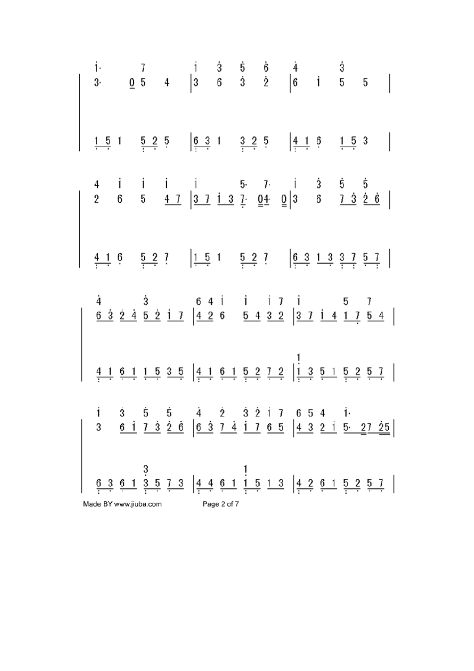 卡农钢琴简谱双手_第3页