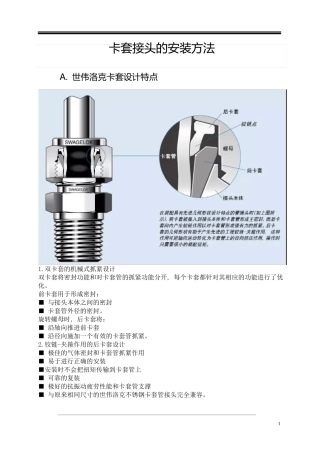 卡套接头的安装方法