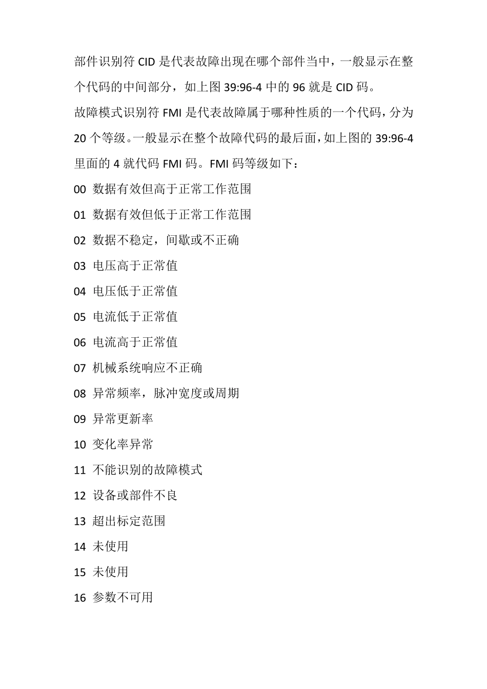 卡特320D机器及发动机故障代码参数_第2页