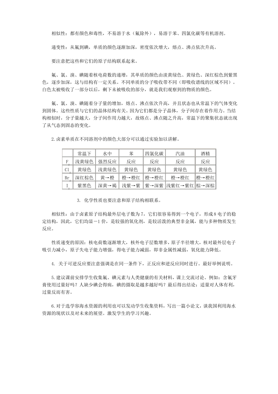 卤族元素教学教案_第2页