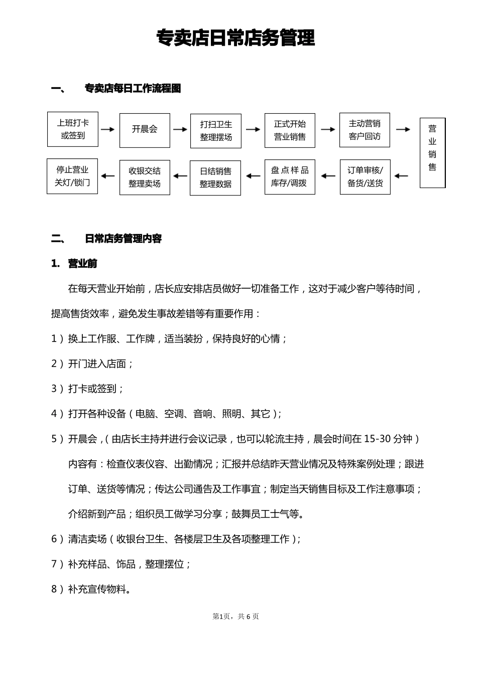 卫浴店长管理手册专卖店日常店务管理_第1页