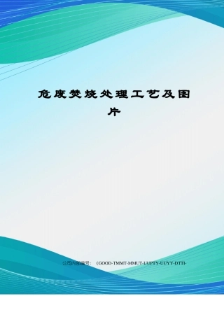 危废焚烧处理工艺及图片