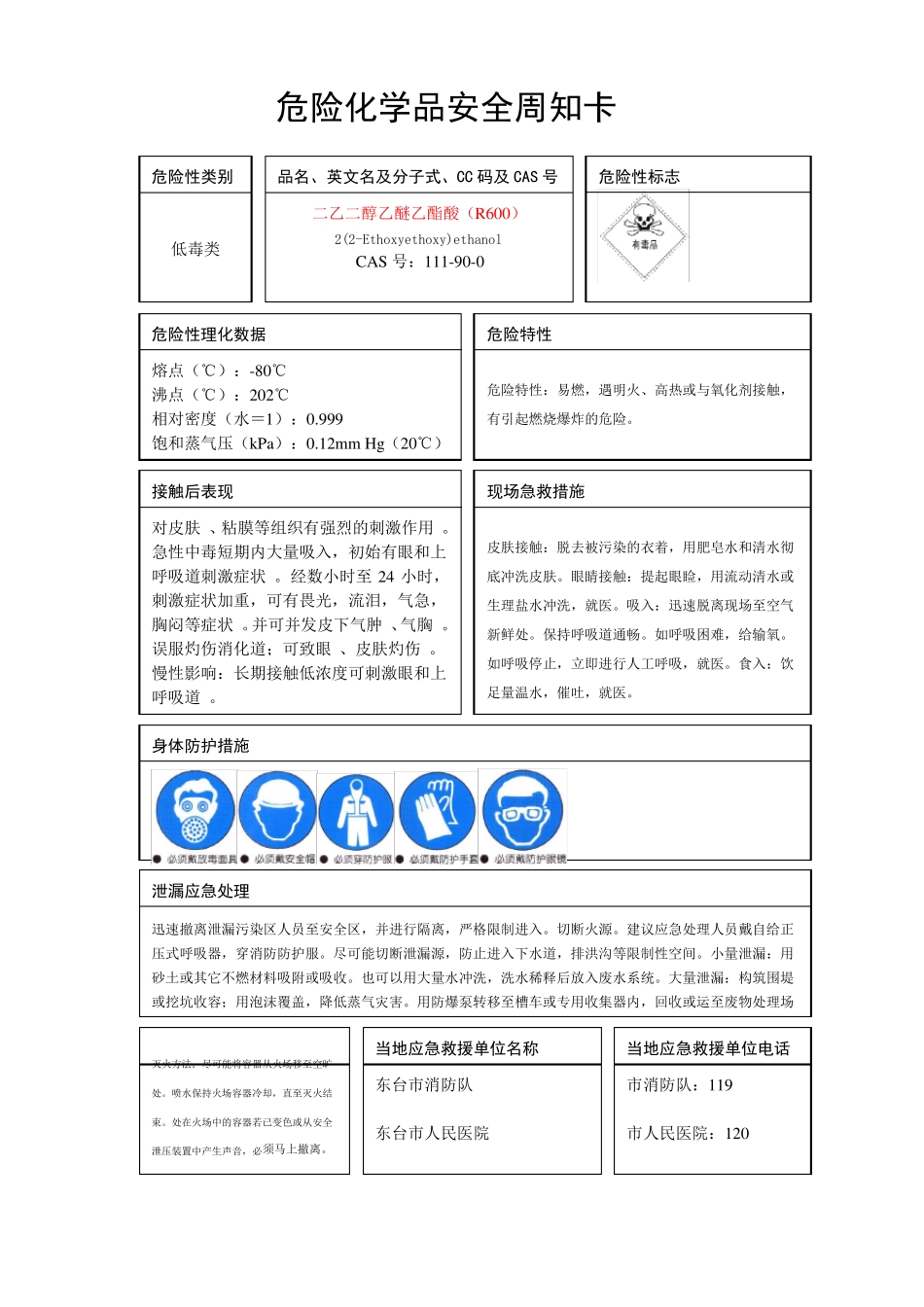 危险化学品安全周知卡_第3页