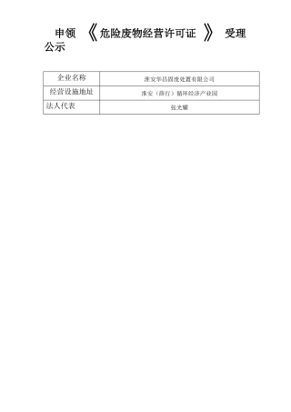 危险废物经营许可证