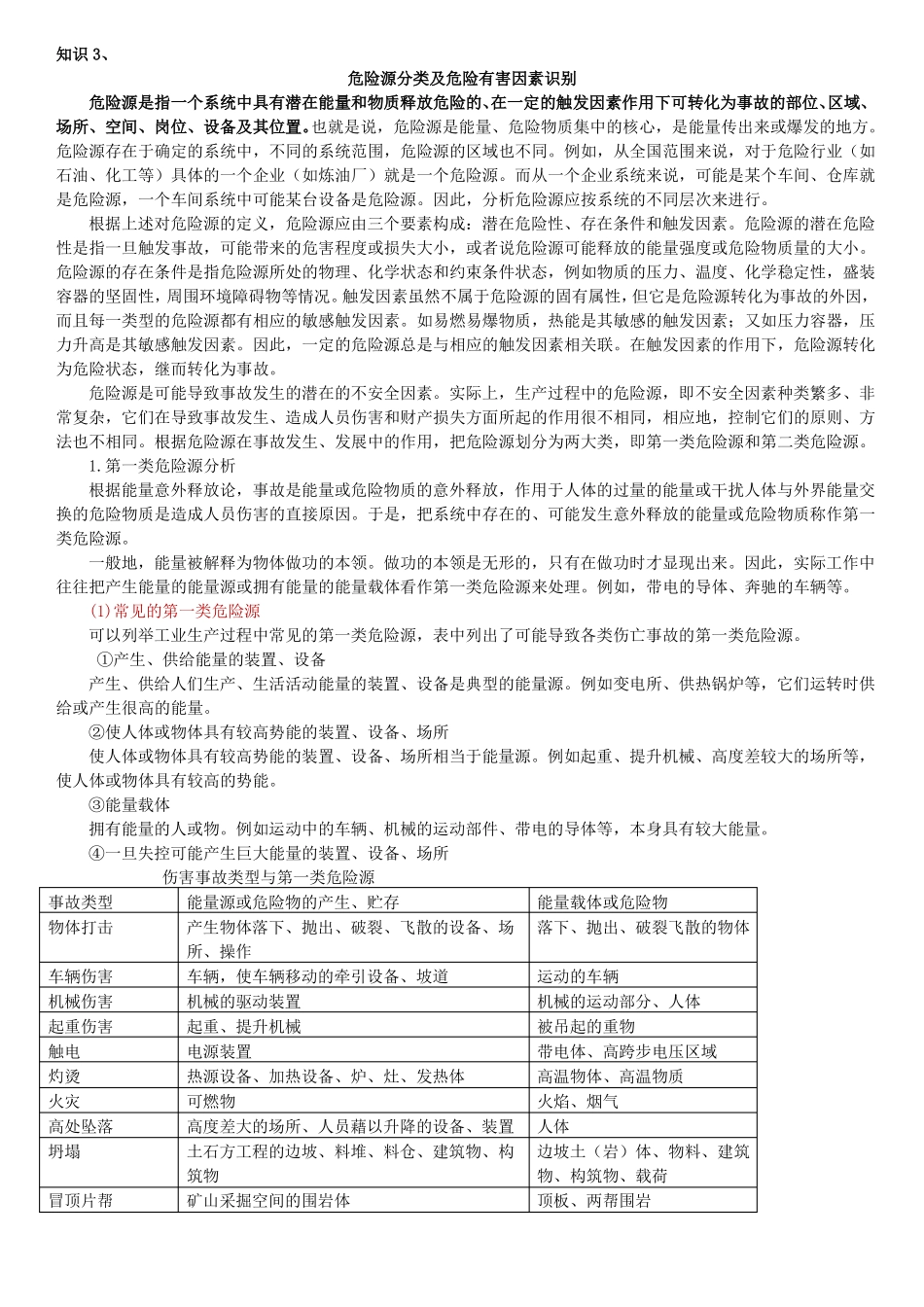 危险源分类及危险有害因素识别_第1页