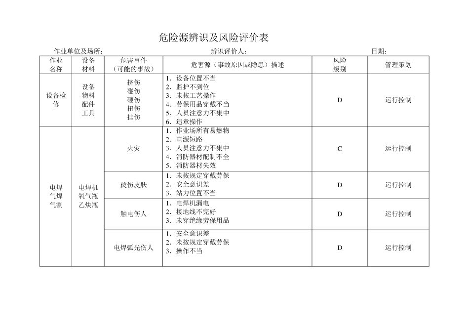 危险源辨识及风险评价表新_第3页