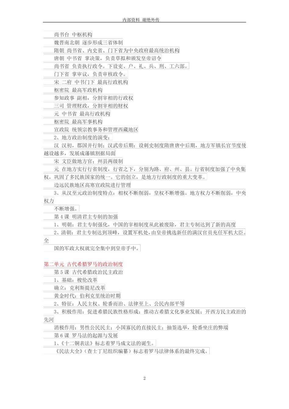 历史必修一必背知识点_第2页