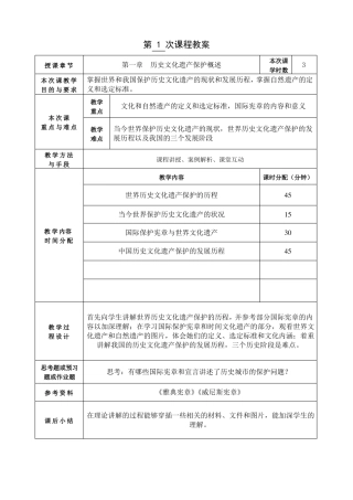 历史文化名城保护理论与规划教案
