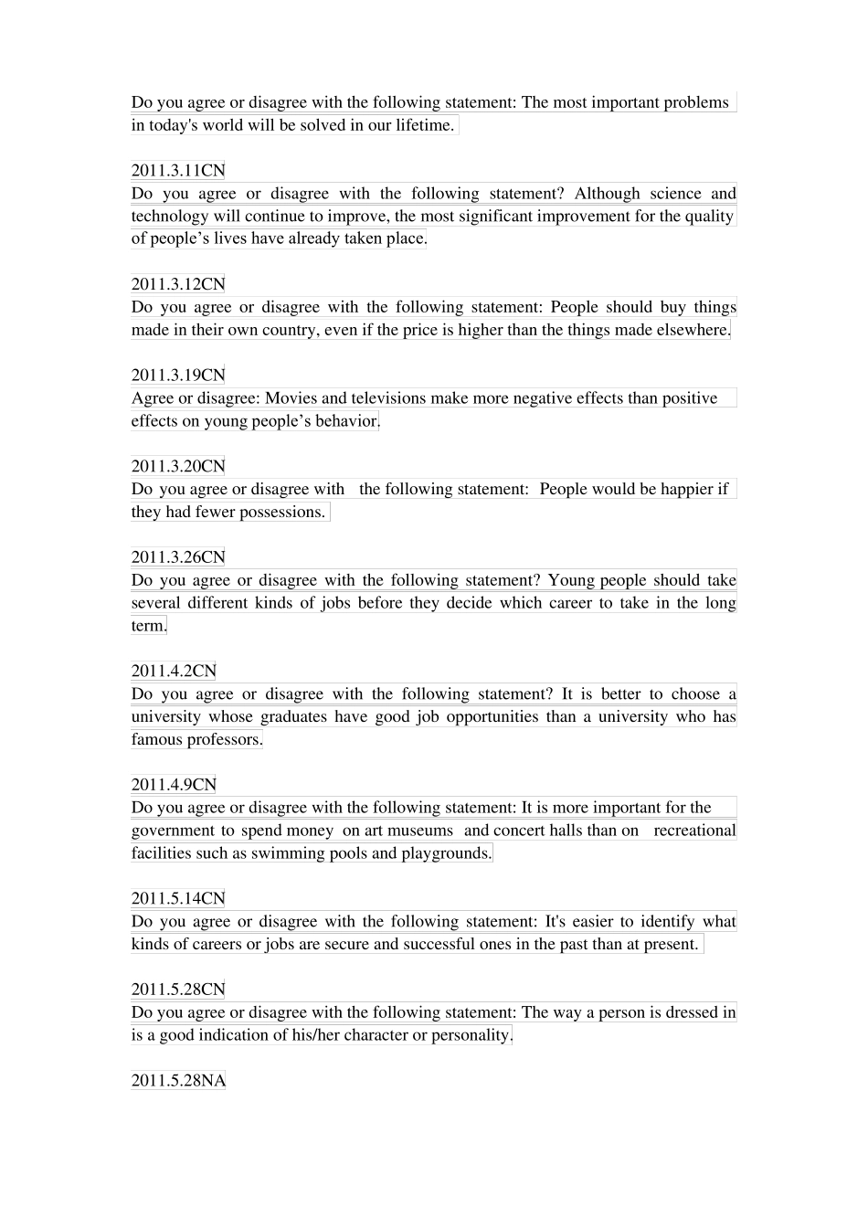 历年托福独立写作题目整理_第2页