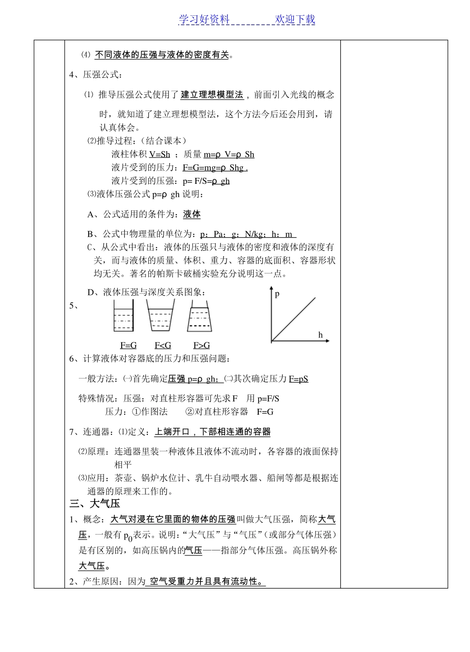 压强复习课教案_第3页