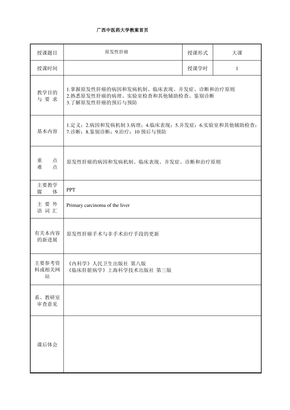 原发性肝癌的教案及讲稿_第2页