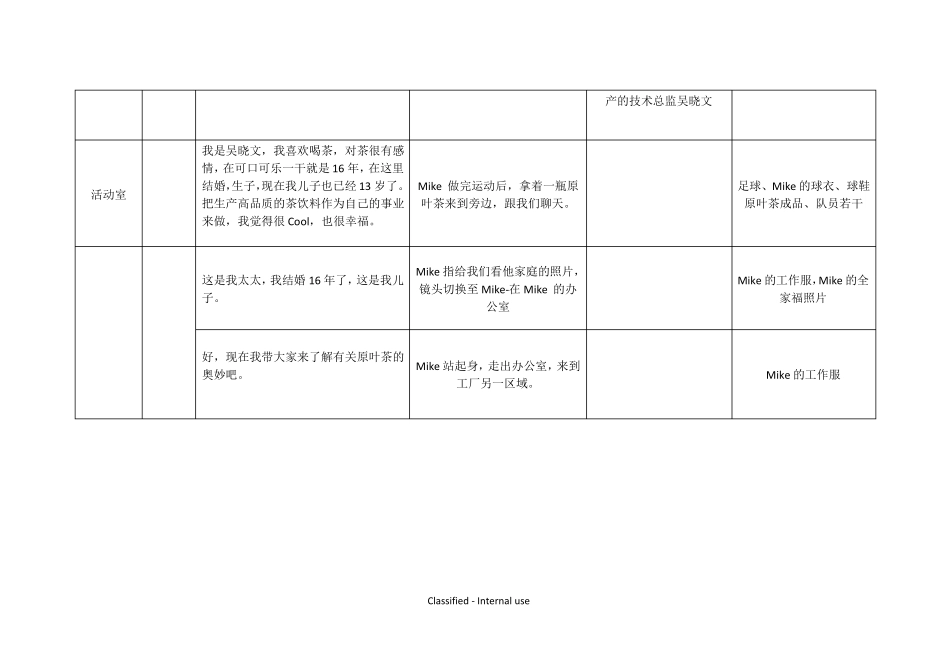 原叶茶茶饮料拍摄宣传片分镜头脚本_第2页