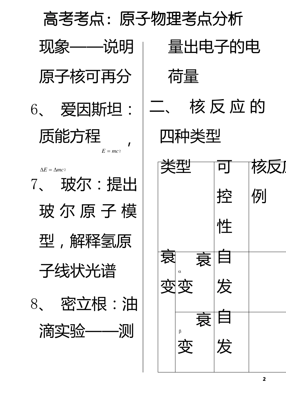 原子物理知识点汇总_第2页
