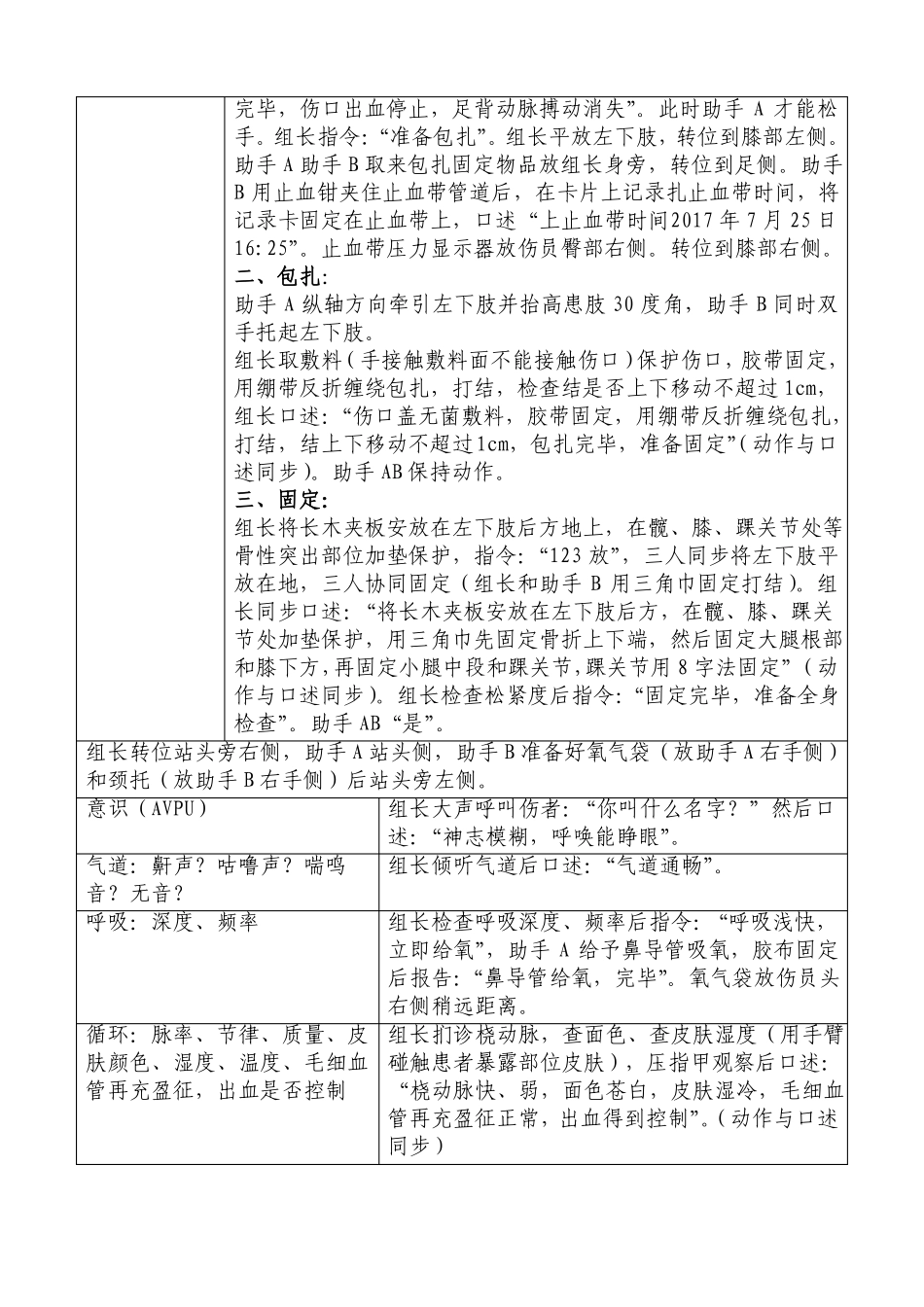参与应急救援技能竞赛训练脚本_第3页