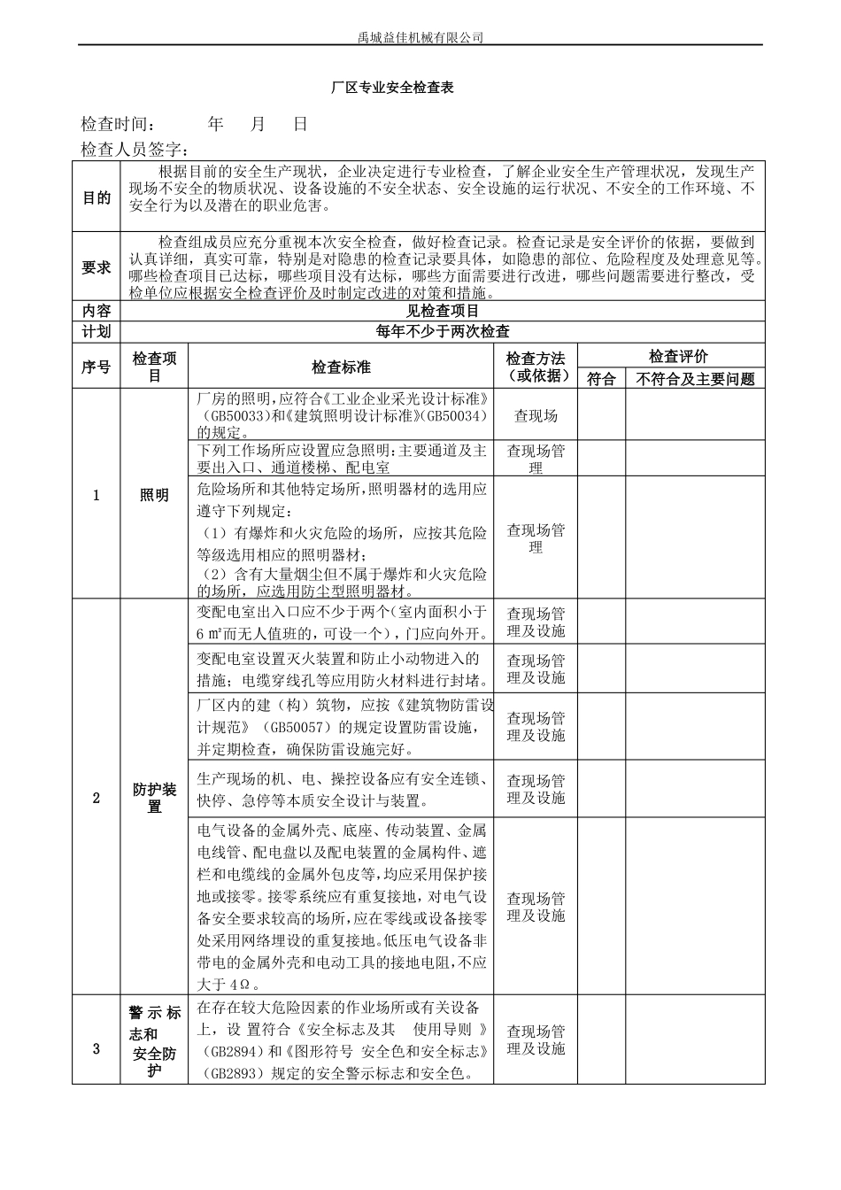 双体系隐患排查检查表_第3页