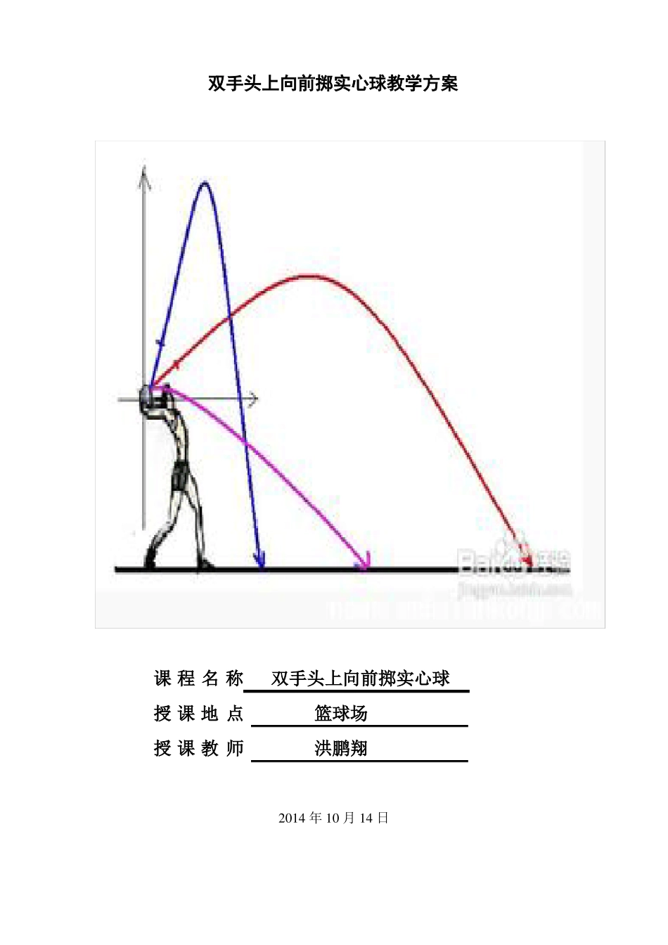 双手头上向前掷实心球教案_第1页