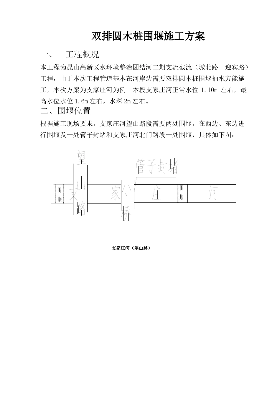 双排圆木桩围堰施工方案_第1页