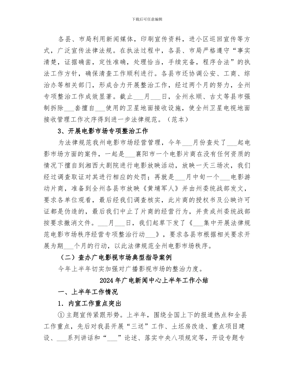 2024年广电文化市场行政执法工作总结_第2页