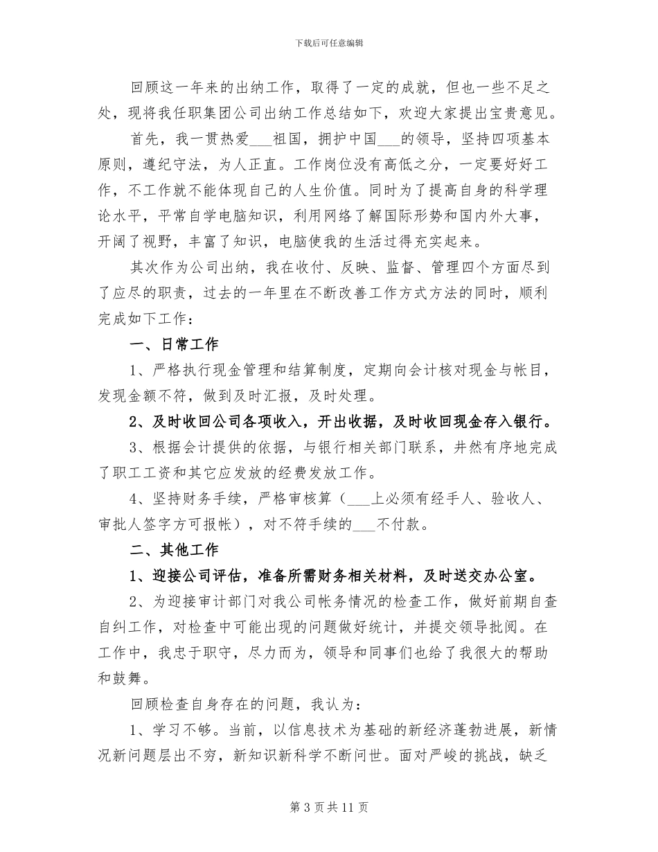 2024年底出纳个人工作总结_第3页
