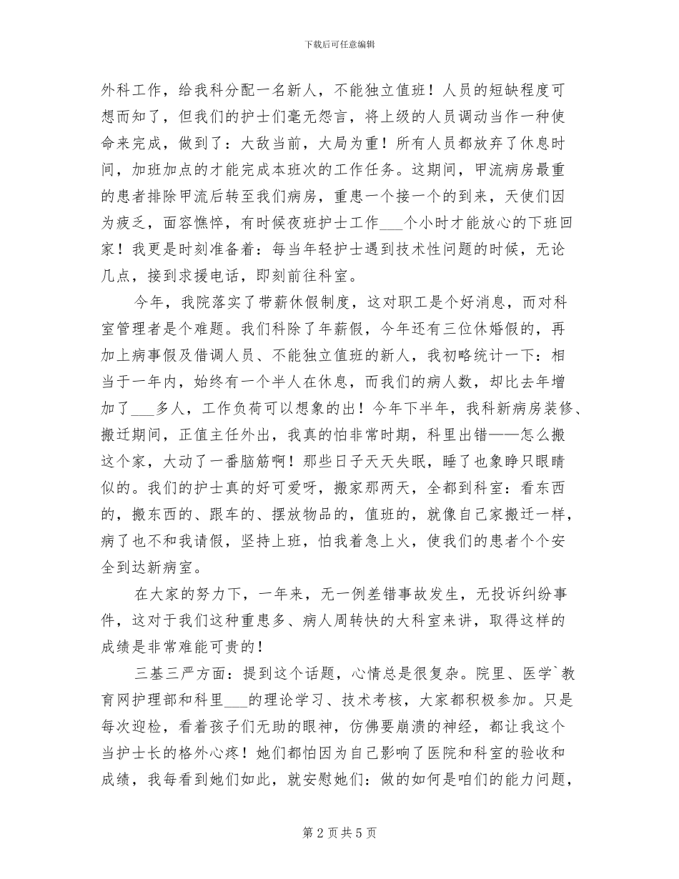 2024年度主管护师年终总结_第2页