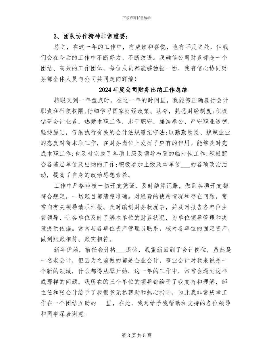 2024年度公司财务会计个人工作总结_第3页