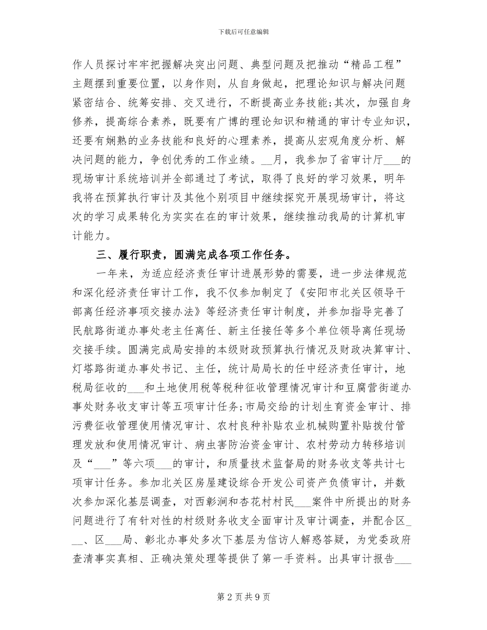 2024年度审计个人工作总结_第2页