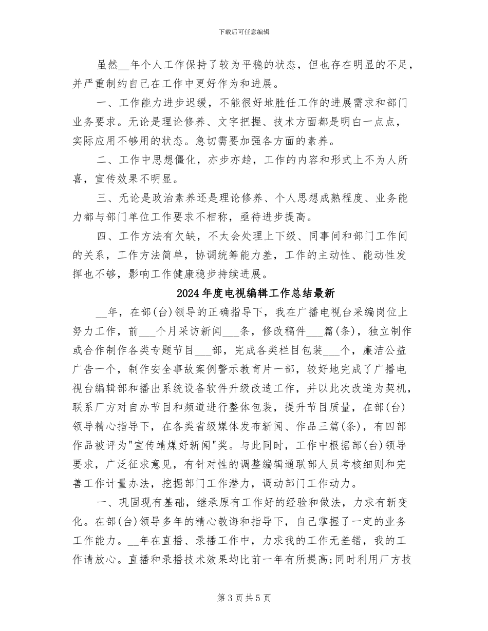 2024年度电视编辑工作总结_第3页