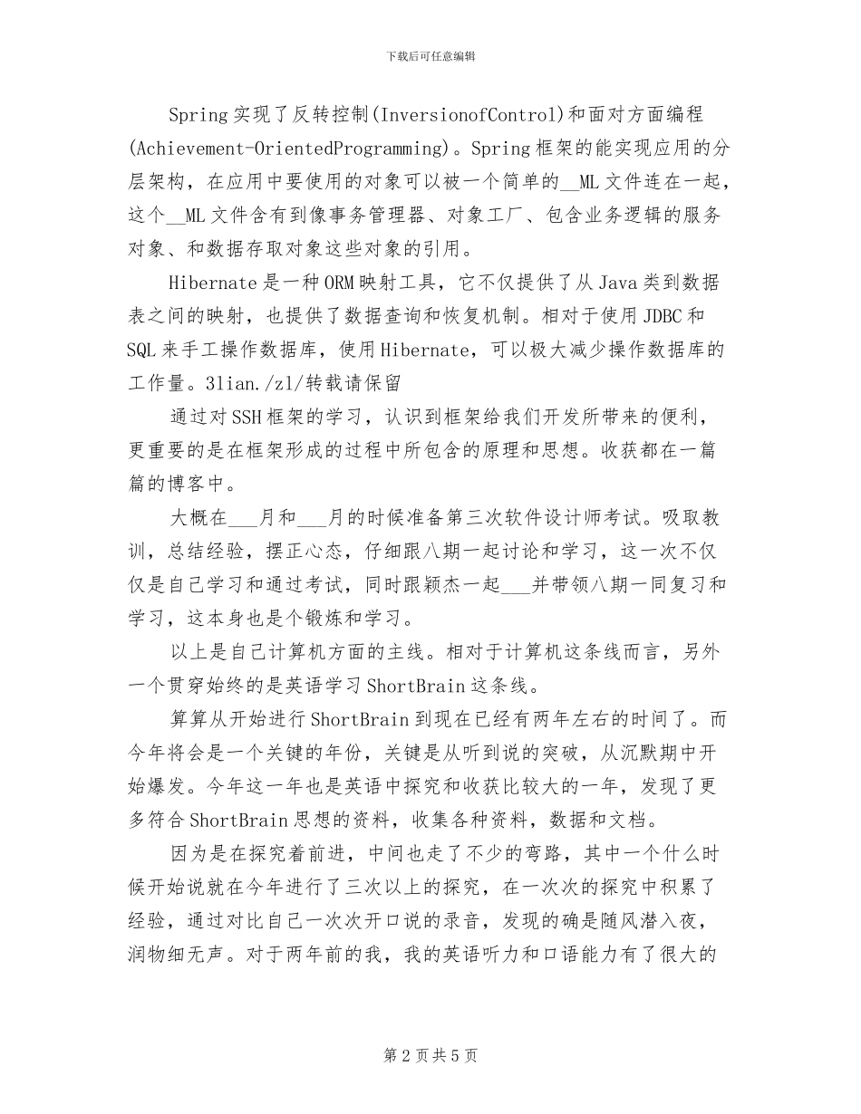 2024年度程序员年度工作总结_第2页