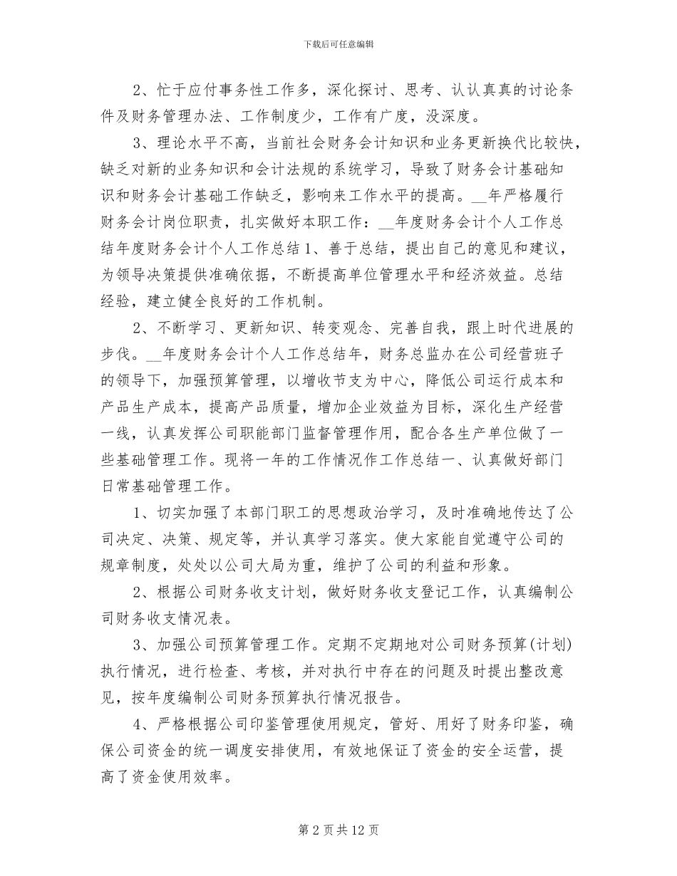 2024年度财务会计个人工作总结_第2页