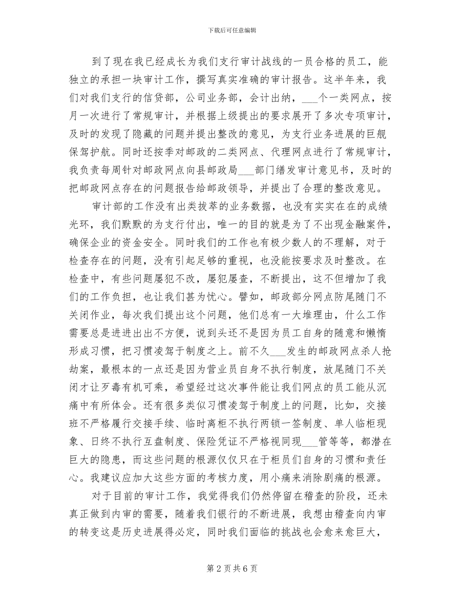 2024年度银行审计工作总结_第2页