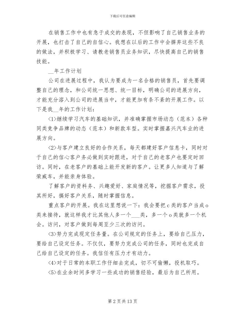 2024年度销售顾问工作总结_第2页
