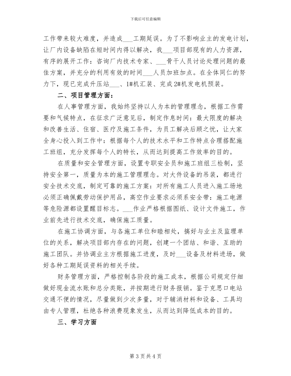 2024年度项目实施工作总结_第3页