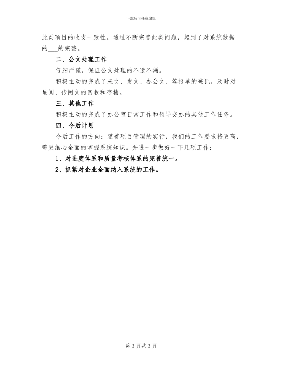 2024年度项目管理人员工作总结_第3页