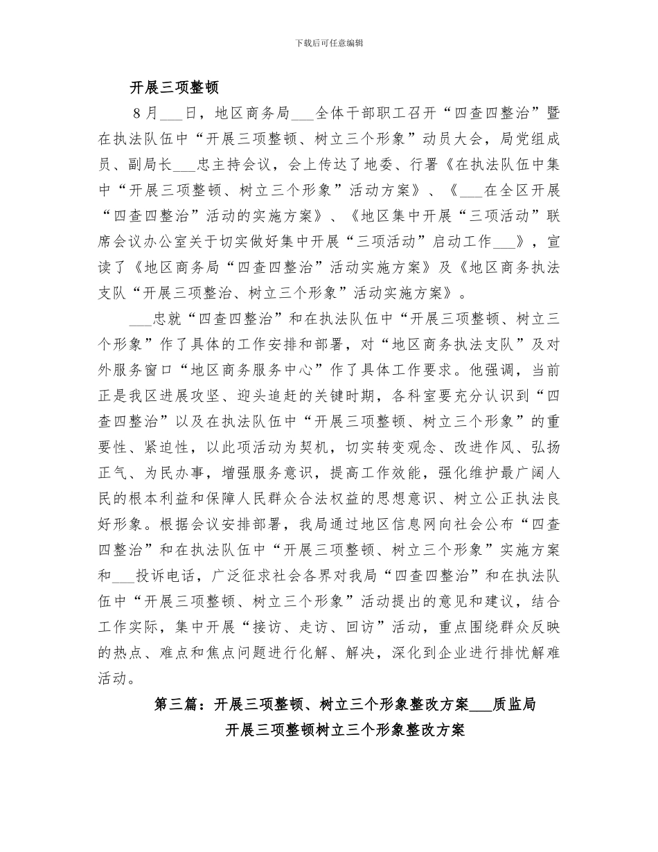 2024年开展三项整顿、树立三个形象总结_第3页