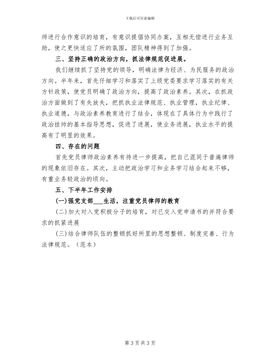 2024年律师上半年工作总结_第3页