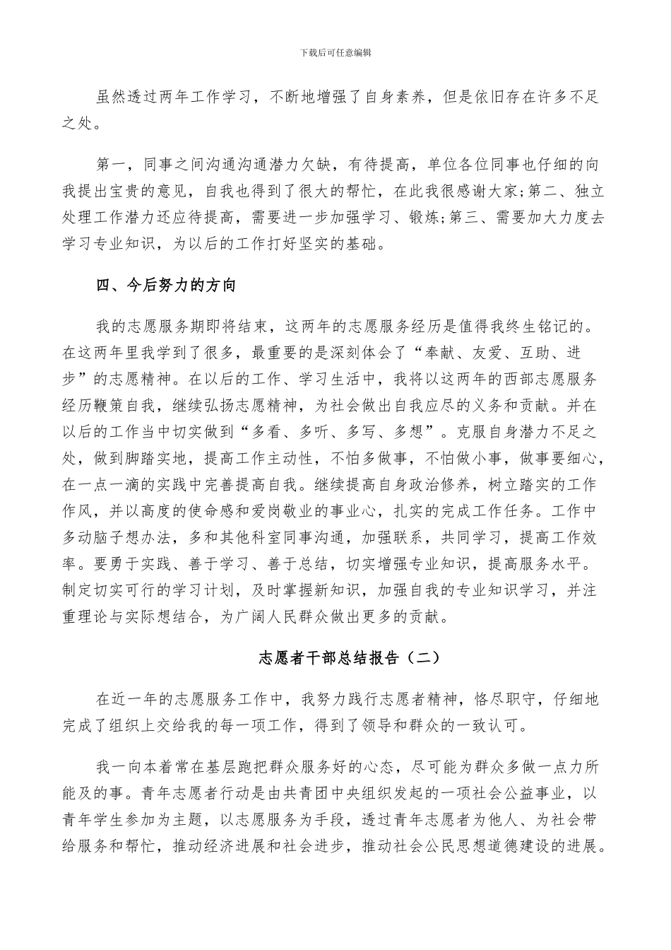 2024年志愿者干部个人总结_第2页