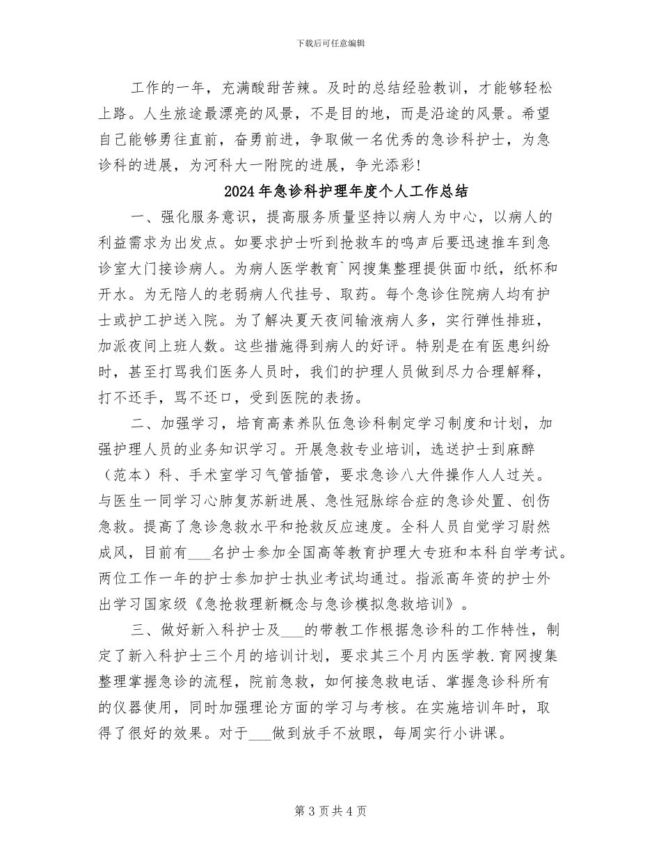 2024年急诊科护理年底总结_第3页