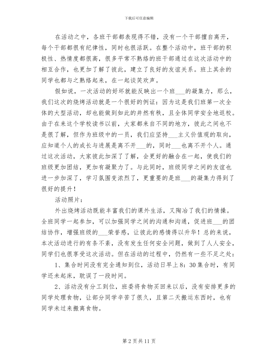 2024年户外野炊活动总结模板_第2页