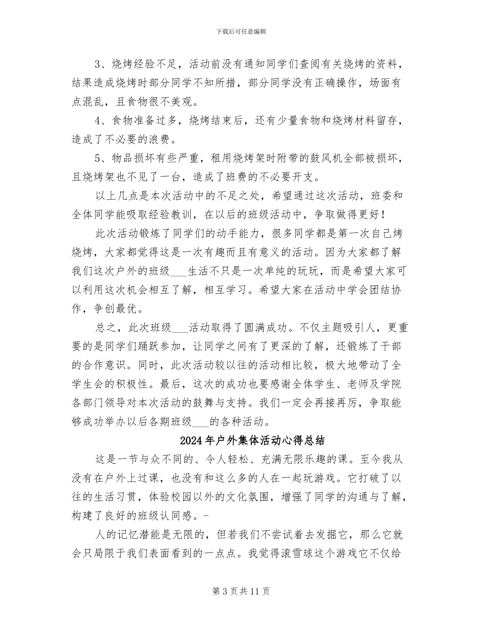 2024年户外野炊活动总结模板_第3页