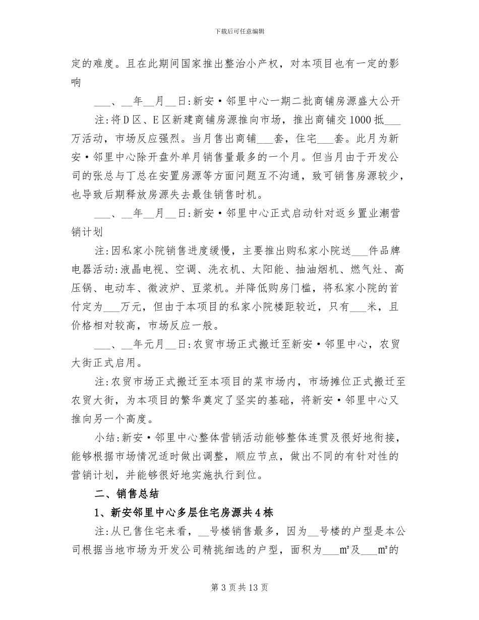 2024年房地产销售经理年终工作总结范文_第3页