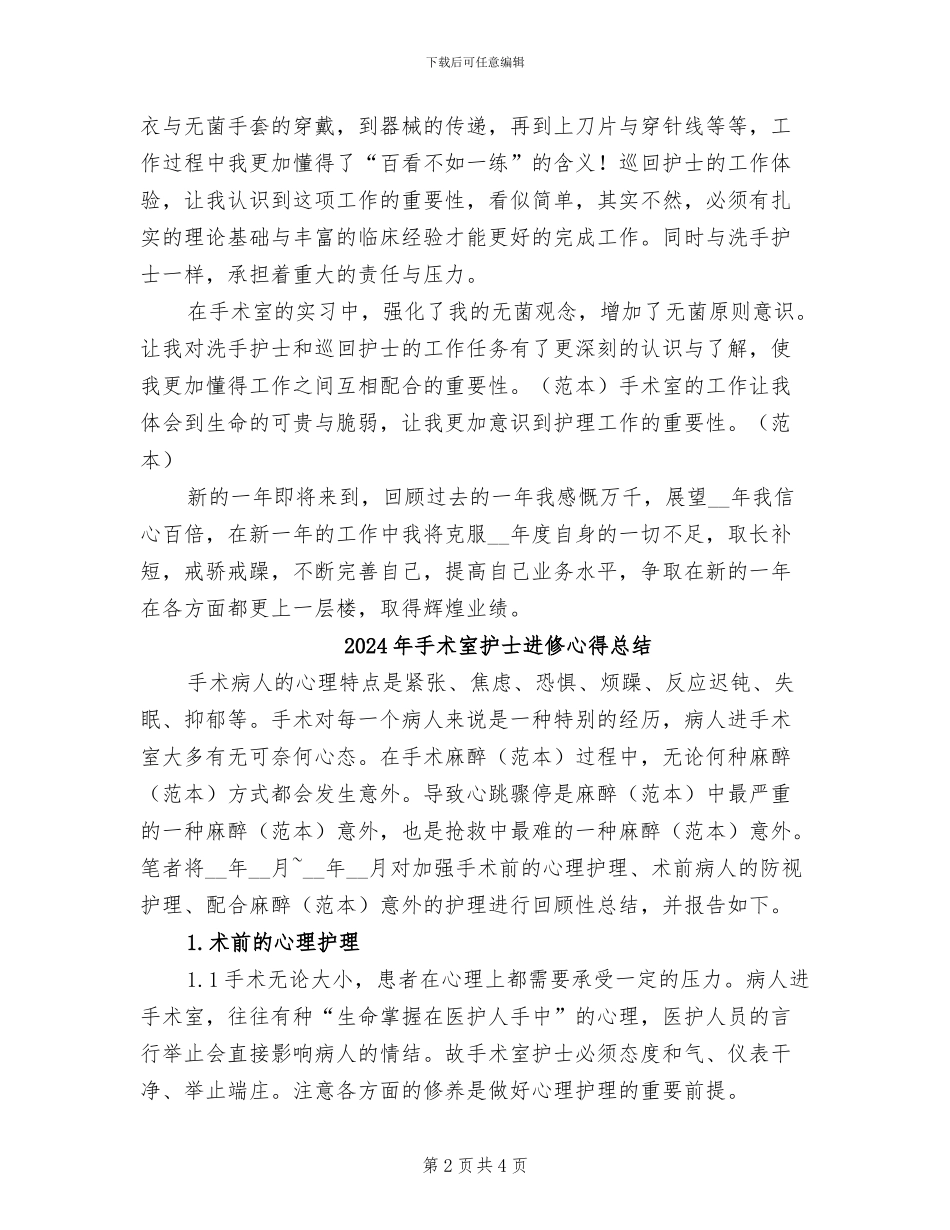 2024年手术室护士的年终总结_第2页