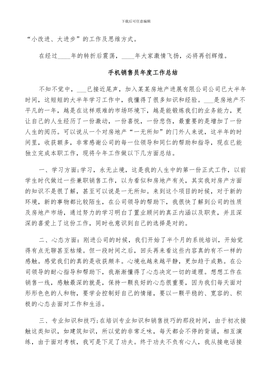 2024年手机销售员年度工作总结_第3页