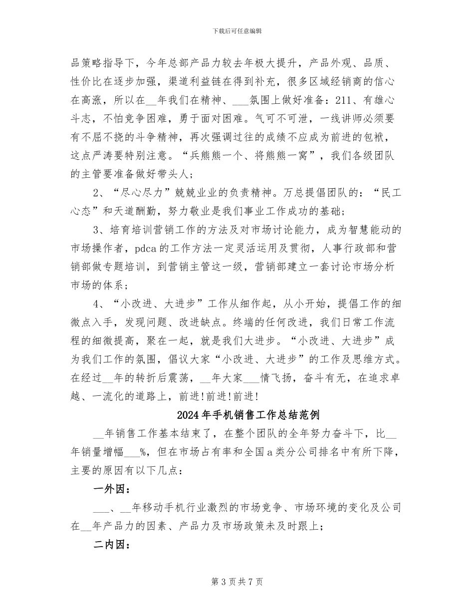 2024年手机销售工作总结报告_第3页
